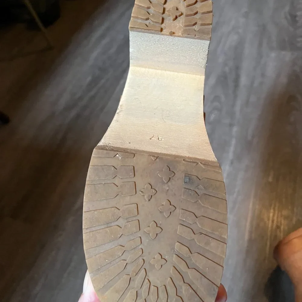 Swedish Hasbeens Louise Leather Clogs 100% Leather - Picture 10 of 10